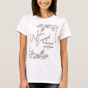 Camiseta Tipografia Elegante que estamos noivos
