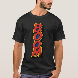 Camiseta Tipografia em Estilo de Quadrinhos BOOM