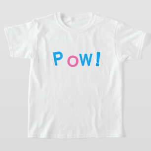Camiseta Tipografia em Estilo de Quadrinhos POW!