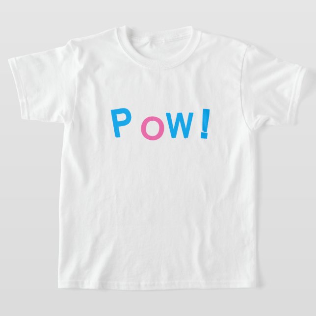 Camiseta Tipografia em Estilo de Quadrinhos POW! (Postura )