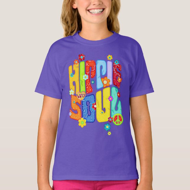 Camiseta Tipografia Engraçada - HIPPIE SOUL 1 (Frente)