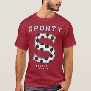 Camiseta Tipografia Esportiva Inicial da Textura da Bola de