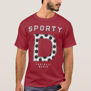 Camiseta Tipografia Esportiva Inicial da Textura da Bola de