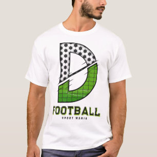 Camiseta Tipografia Esportiva Inicial da Textura da Bola de