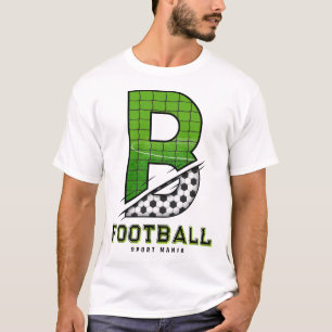 Camiseta Tipografia Esportiva Inicial da Textura da Bola de