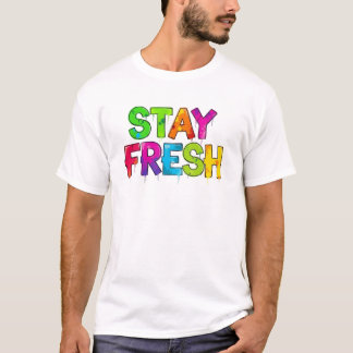 Camiseta tipografia estilo grafite 'MANTÉM-SE FRESCO', tint