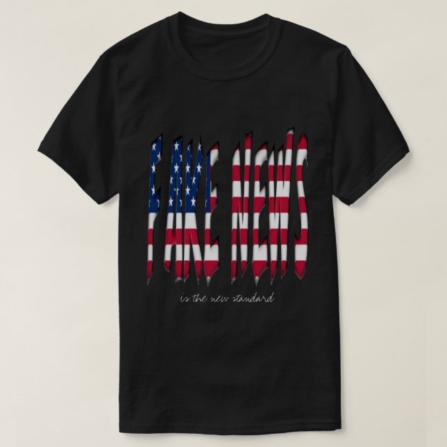 Camiseta Tipografia falsificada dos EUA da bandeira dos (Frente do Design)