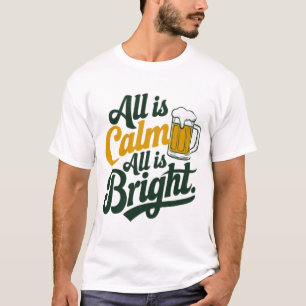 Camiseta Tipografia Festiva com Design de Cerveja Mug
