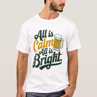 Camiseta Tipografia Festiva com Design de Cerveja Mug