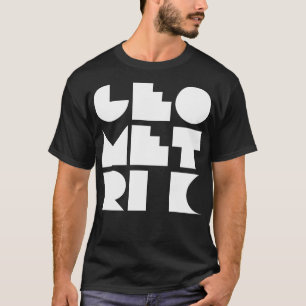 Camiseta tipografia geométrica design