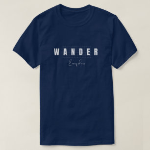 Camiseta Tipografia Gráfica de Viagem por Todos os Lugares