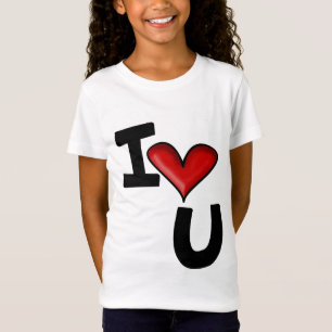 Camiseta Tipografia Gráfica Eu Te Amo