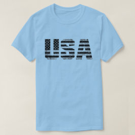 Camiseta Tipografia Grunge Black & White USA
