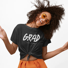 Camiseta Tipografia Grunge Moderna GRAD Turma de 2026