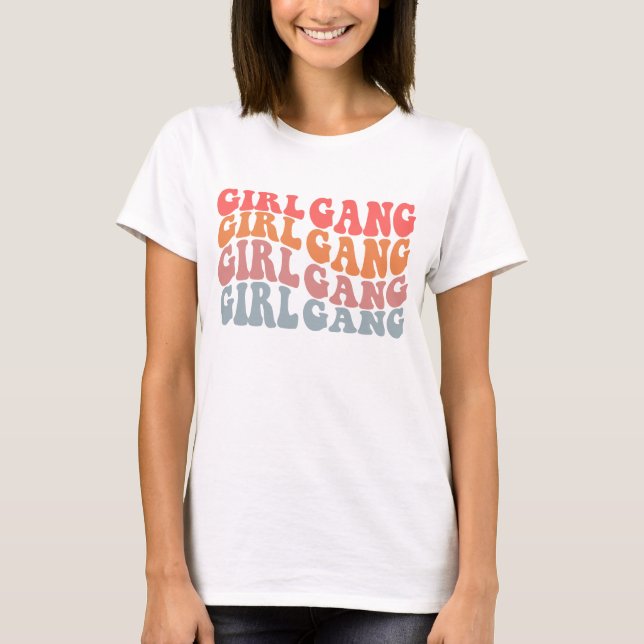 Camiseta Tipografia Hippie da Menina Gang Trendy (Frente)