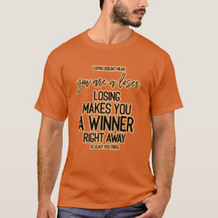 Camiseta Tipografia inspirador das citações do vencedor d