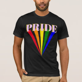 Camiseta tipografia lgbt hbtq colorida do arco-íris orgulho