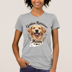 Camiseta Tipografia Mãe de Golden Retriever Antiga Amante d