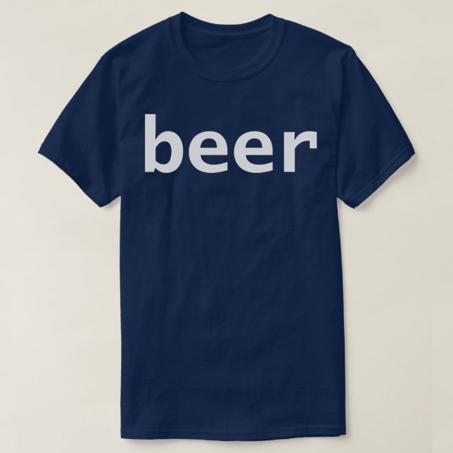 Camiseta Tipografia mínima da cerveja genérica (Frente do Design)