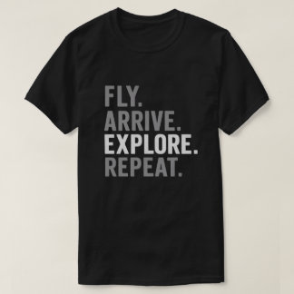 Camiseta Tipografia Mínima de Citação de Viagem