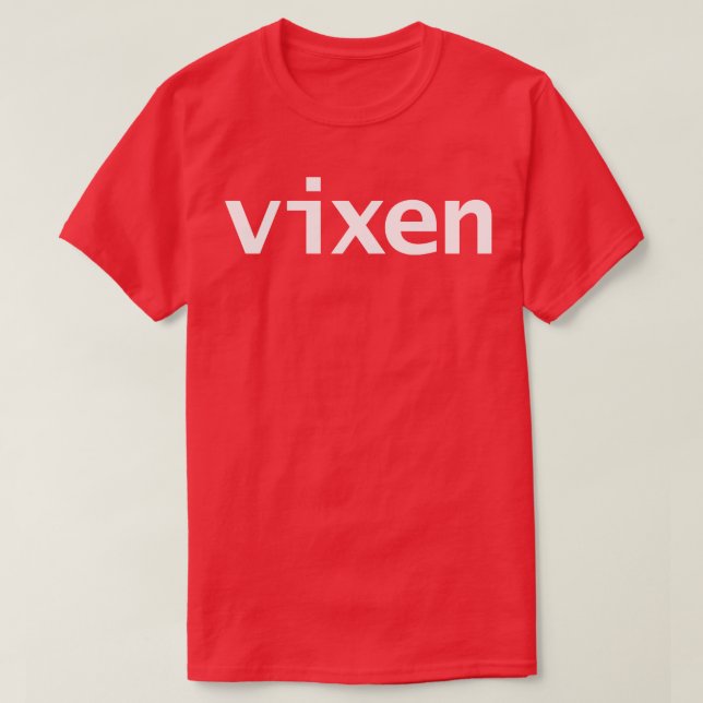 Camiseta Tipografia Mínima de Vixen (Frente do Design)