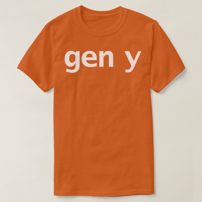 Camiseta Tipografia Mínima Gen Y (Frente do Design)