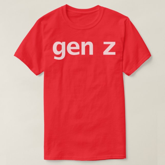 Camiseta Tipografia mínima Gen Z (Frente do Design)