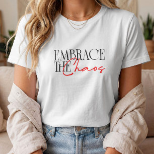 Camiseta Tipografia minimalista de roteiro de caos