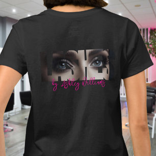 Camiseta Tipografia moderna "CÍLIOS por" artista de cílios