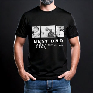 Camiseta Tipografia moderna do melhor Pai Foto do dia 3 do