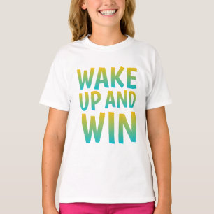 Camiseta Tipografia Motivacional Acordar e Vencer