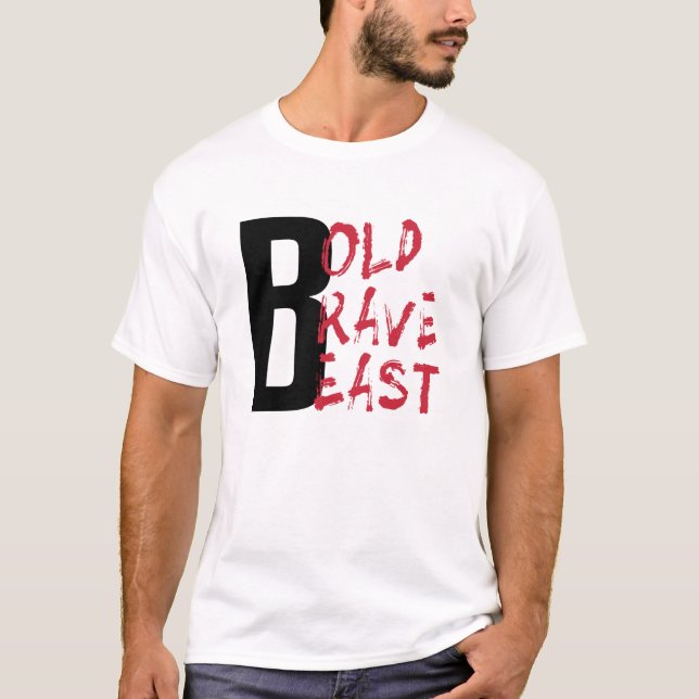 Camiseta Tipografia Motivacional Da Besta Branca (Frente)