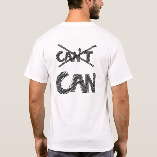 Camiseta Tipografia Motivacional – “Eu Posso” Positivo  (Verso)