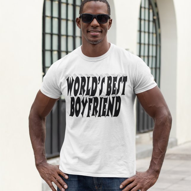 Camiseta tipografia namorado negra (Criador carregado)