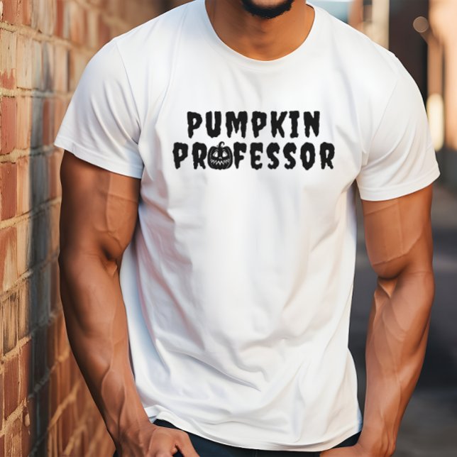 Camiseta Tipografia negra do Professor Pumpkin (Criador carregado)
