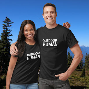 Camiseta Tipografia Negrita de Bloco Outdoor Humano