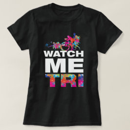 Camiseta Tipografia Negrita Motivacional de Triatlo Colorid