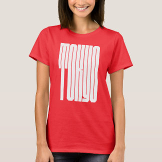 Camiseta Tipografia negrito da cidade de Tóquio