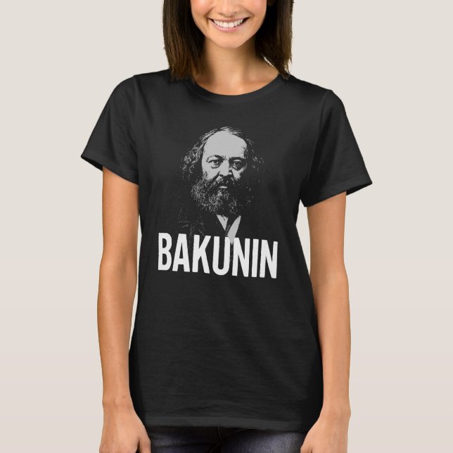Camiseta Tipografia Negrito Retrato de Bakunin (Frente)