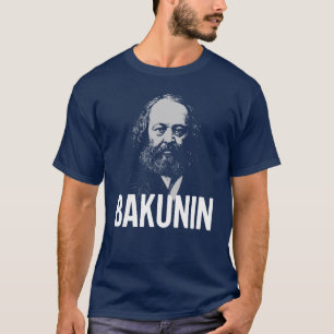 Camiseta Tipografia Negrito Retrato de Bakunin