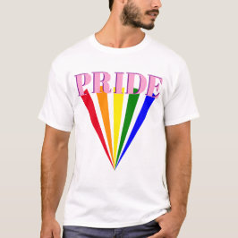 Camiseta tipografia orgulho gay colorida do arco-íris lgbt