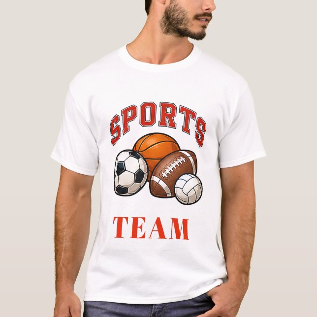 Camiseta 🏀 Tipografia para Equipe de Esportes 👕 (Frente)