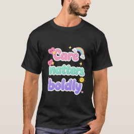 Camiseta Tipografia Pastel Care Matters