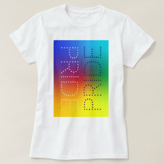 Camiseta Tipografia Personalizada Chic Com O Rainbow Pride