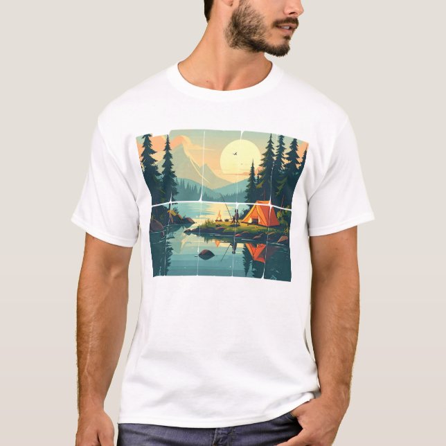 Camiseta Tipografia Personalizável de Grama de Toque Retroa (Frente)