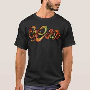 Camiseta Tipografia pintada manualmente no Sri Lanka
