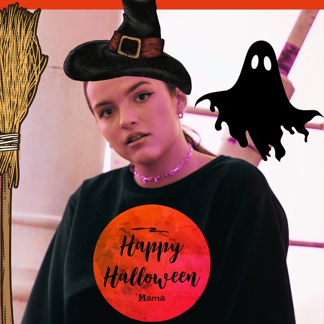 Camiseta Tipografia Preta - Laranja Escuro Halloween Comple (Criador carregado)