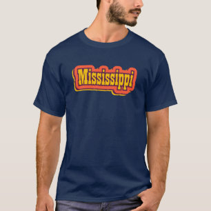Camiseta Tipografia Retro do Estado do Mississippi da Améri