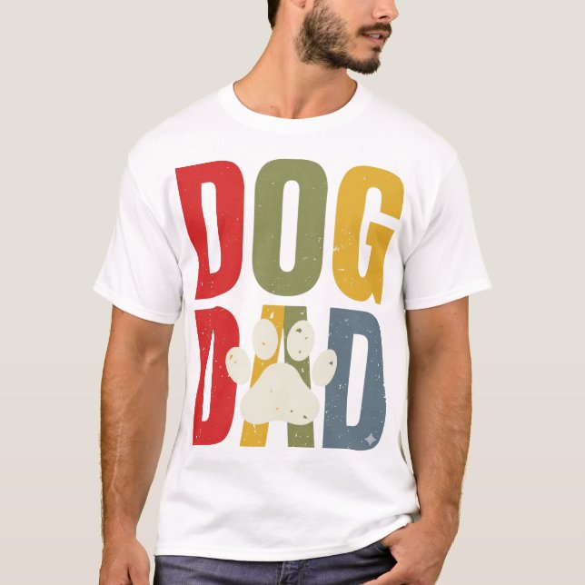 Camiseta Tipografia Retro Impressão Pata de Cachor (Frente)
