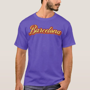 Camiseta Tipografia Retro Vintage de Barcelona